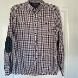 Men’s Plaid Kenneth Cole Reaction Button Down Shirt Sz S